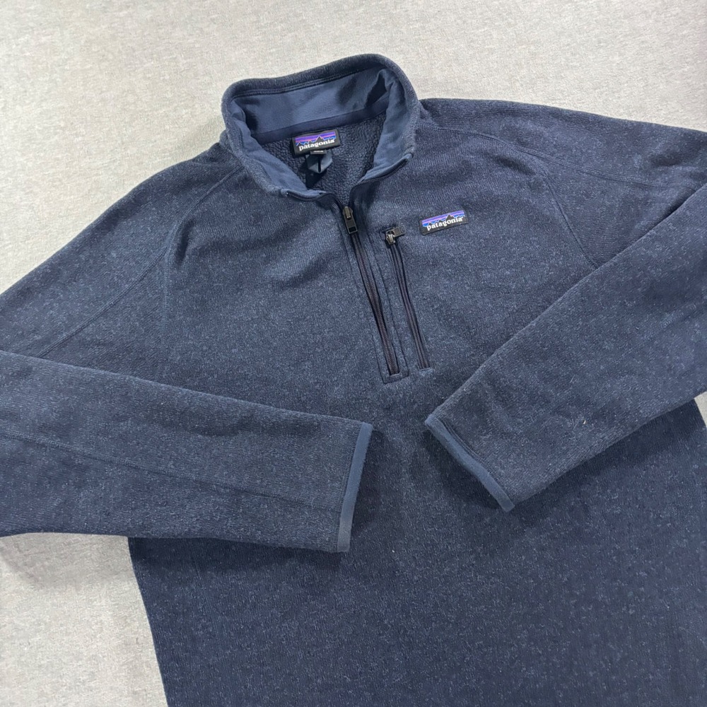 Patagonia Better Sweater 1/4 Zip Fleece Pullover Navy Blue Mens Large 25523